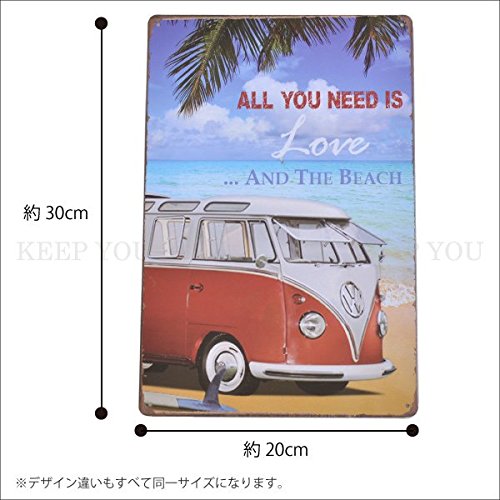 Amazon.co.jp: ブリキ看板ワーゲンバス VW レトロ van-1-016